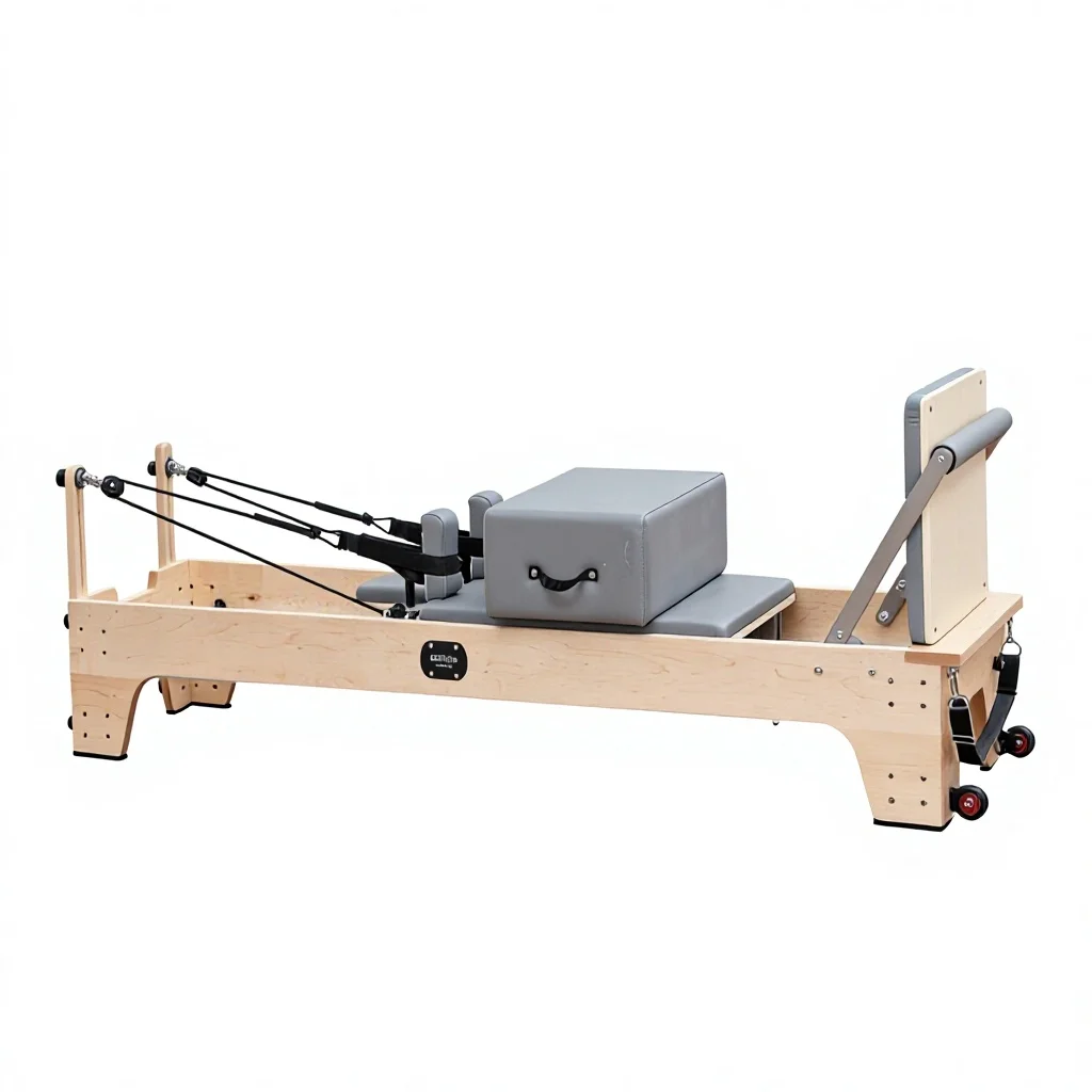 Adjustable Maple Wood Pilates Reformer for Yoga Studio&Gym Studio Exercises