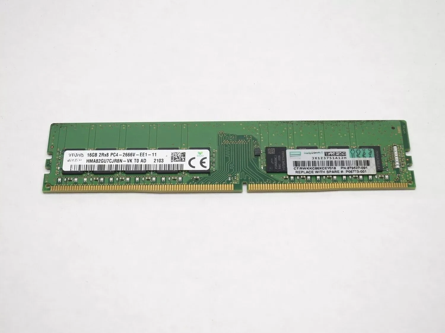 NEW 879507-B21 879527-091 2RX8 16GB DDR4 PC4-2666V Unbuffered UDIMM ECC Memory
