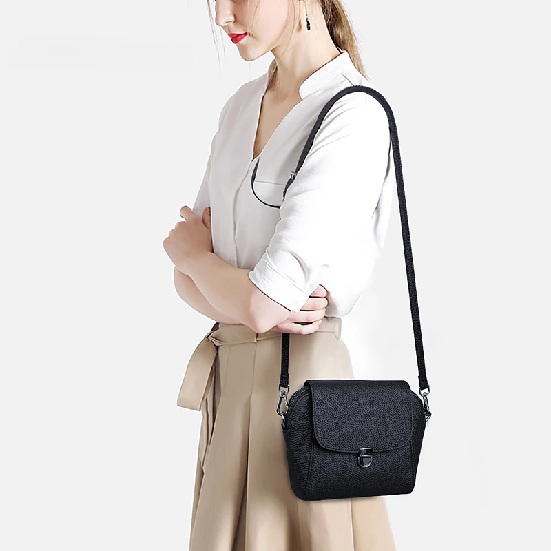 Small Crossbody Bag Fashion Genuine Leather Female Handbags for Women Luxury Designer Office Lady Shoulder Bags