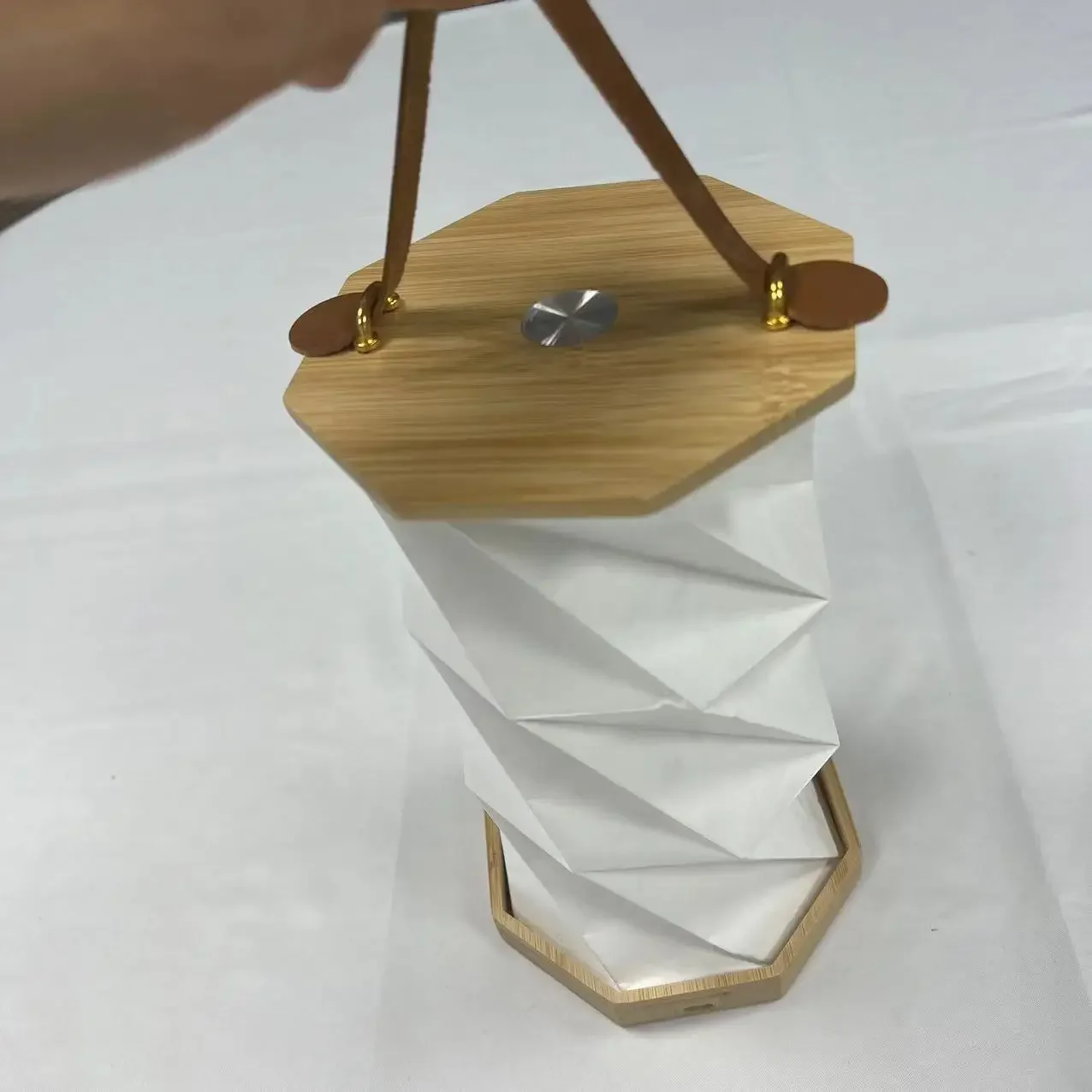 Modern Creative Rotating Handheld Night Light Portable Folding Wooden Creative Gift Small Desk Lamp Decorative Desktop