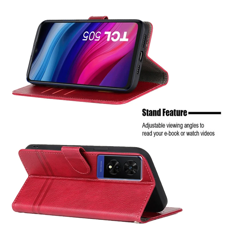 حافظة هاتف محفظة جلدية Capas TCL ، غطاء ، محفظة TCL505 Fundas ، T509K ، T5094 #3