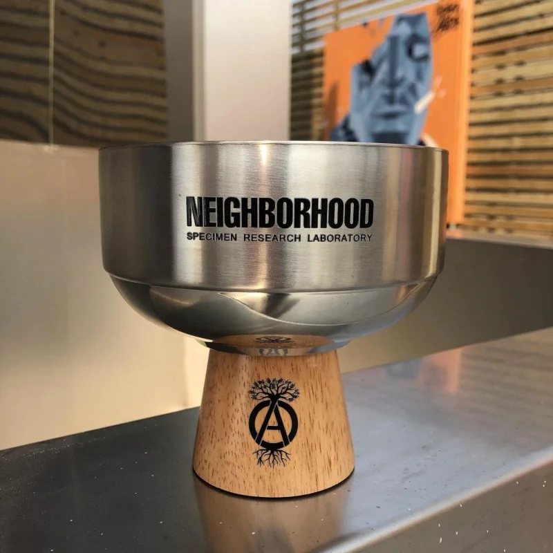 NBHD Streetwear Bandeja de madera maciza de acero inoxidable Sala de estar Entrada Llave Almacenamiento de artículos pequeños ﻿