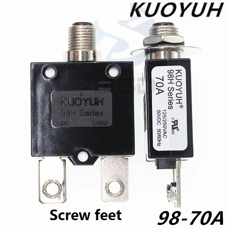 98H Series 70A  Circuit Breakers KUOYUH Overcurrent Protector Overload Switch