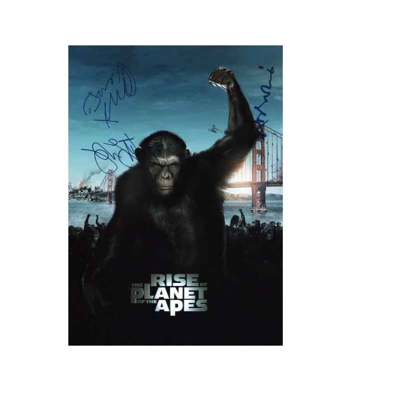 RISE OF THE PLANET OF THE APES SIGNED Movie, Art Picture Print Silk Poster,Home Wall Decor