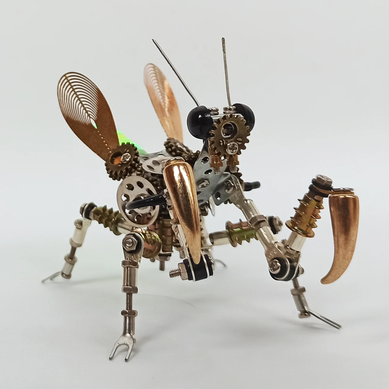 diy machinery precision insects difficult handmade gift ornaments 3d three-dimensional mantis metal assembly model toy