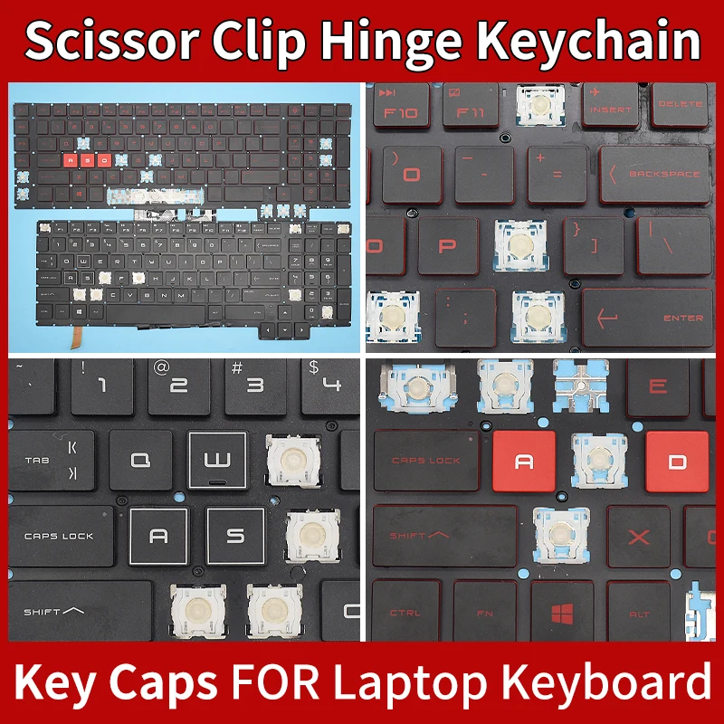 

Replacement Keycaps Scissor Clip Hinge For HP Omen 17AN 17-AN TPN-Q195 15-CE TPN-Q194 key caps keyboard Keychain