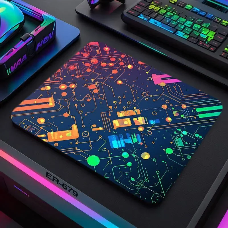 Gradient Patterns Glass Gaming Mouse Pad Smooth Frosted Surface Desk Mat Tempered Upgrade FPS Office Gaming Accessories Mousepad