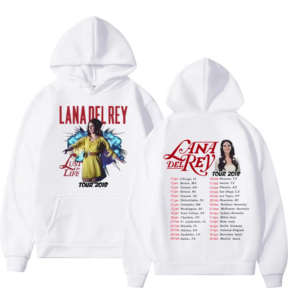 

Singer Lana Del Rey Lust for Life Tour Print Hoodie Men Women Hip Hop Vintage Sweatshirts Autumn Winter Fashion Trend Pullovers