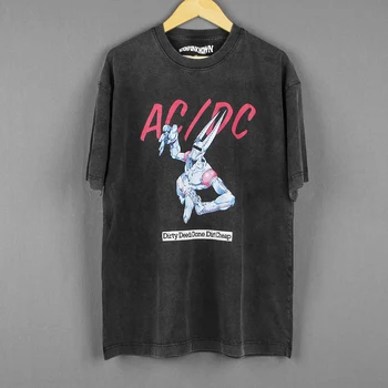 조조의 기묘한 모험 티셔츠 4DC Funny Anime Tee 코튼 남성 의류 반팔 여름 의류 워시 셔츠