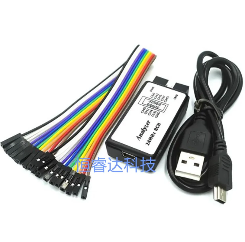 USB логический анализатор 24 МГц, 8 каналов, 24 м/секунды, логический анализатор, отладчик для логического анализатора ARM FPGA, логический анализатор 24 м, 8 каналов