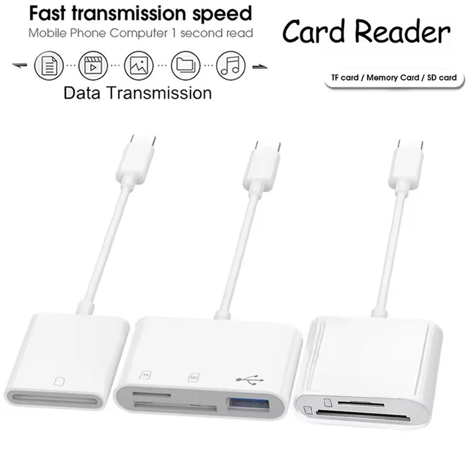 3 In 1 Type C Card Reader TF SD Memory Card Reader OTG USB C Card Adapter For Macbook for Samsung Huawei Xiaomi Type C Adapter