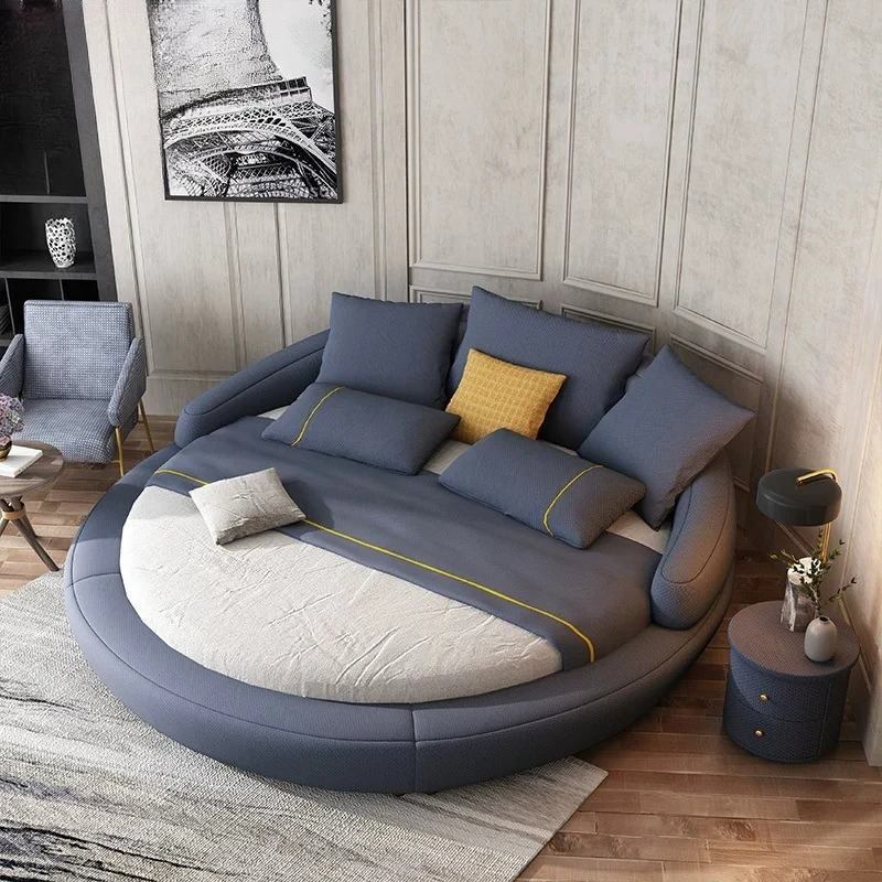 Islands Corner Beds Tatami Circle Italian Frame Beds Wall Platform Luxury Camas De Dormitorio Bedroom Sets Full Furniture