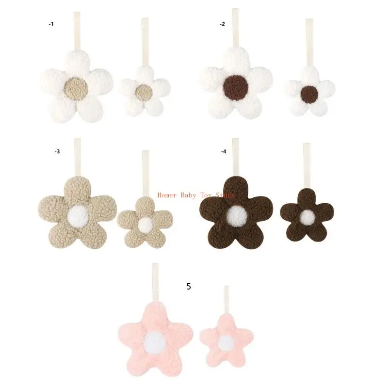 

J0PF Lovely Flower Pacifier Pendant Baby Accessories Floral Decoration 2 Sizes