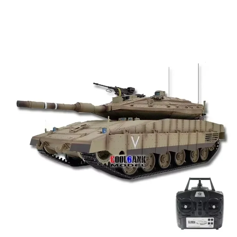 1/16 2024 nuovo serbatoio telecomando Henglong 3958 israele Merkava Mk Iv modello di battaglia principale piste metalliche fuoristrada Rc auto giocattoli per bambini