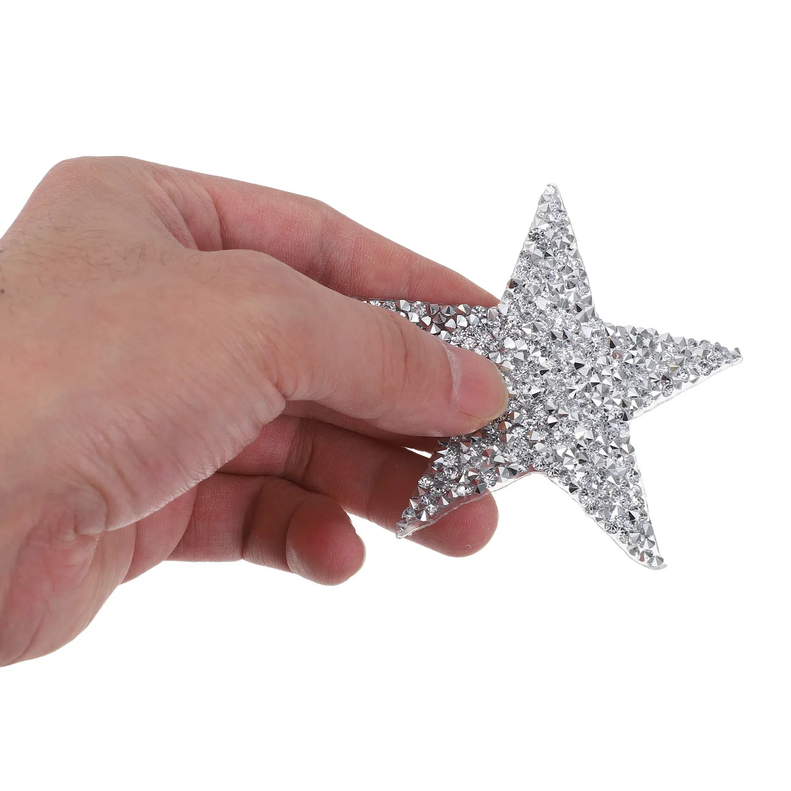 

24Pcs Rhinestone Star Patches Resin Iron on Appliques Glitter Embellishments for DIY Clothing Jeans Shoes Bags Accessories