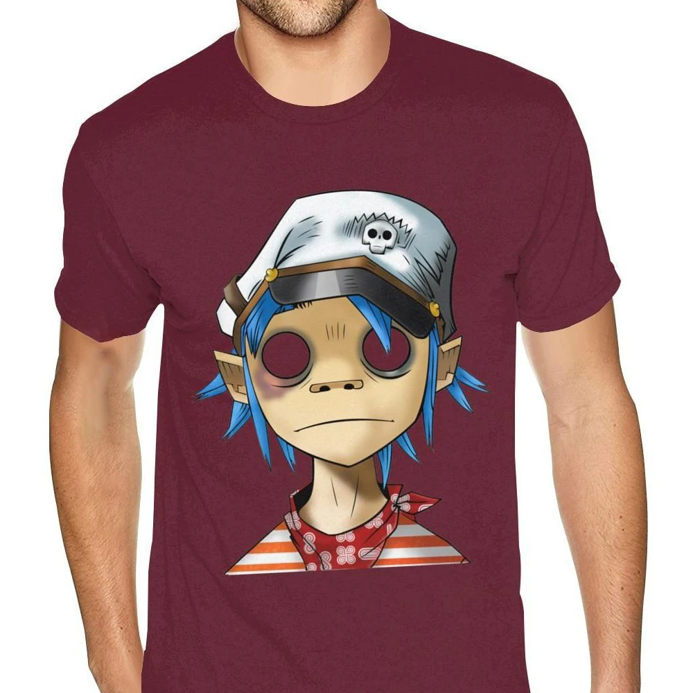 Rock Band Gorillaz Print Summer Men\'s O-Neck T-shirt Casual Short Sleeve Oversized T Shirts Trend Fashion Pullover Men Clothing