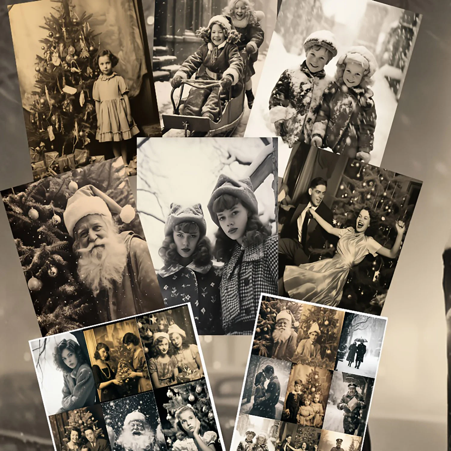 مجموعة وسادة ورقية وملصقات لعيد الميلاد مكونة من 68 قطعة من بلون البني الداكن، للصياغة كورق تزيين قابل للجمع، ومستلزمات القصاصات #1