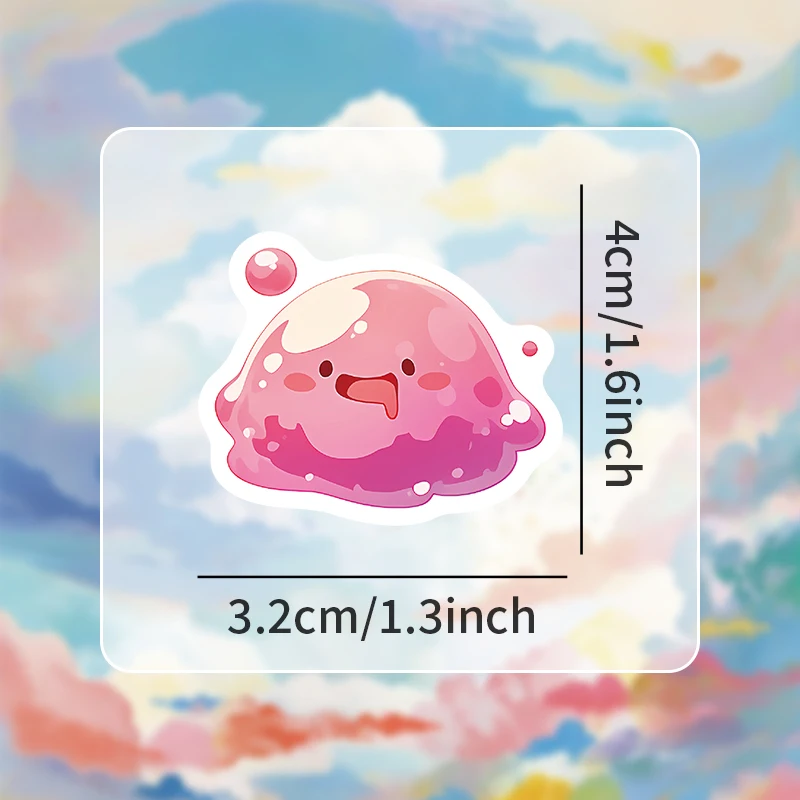 Adesivi stravaganti per creature di melma, decalcomanie colorate in gel per scrapbooking, custodia per telefono, decorazioni fantasy magiche per giochi e letto