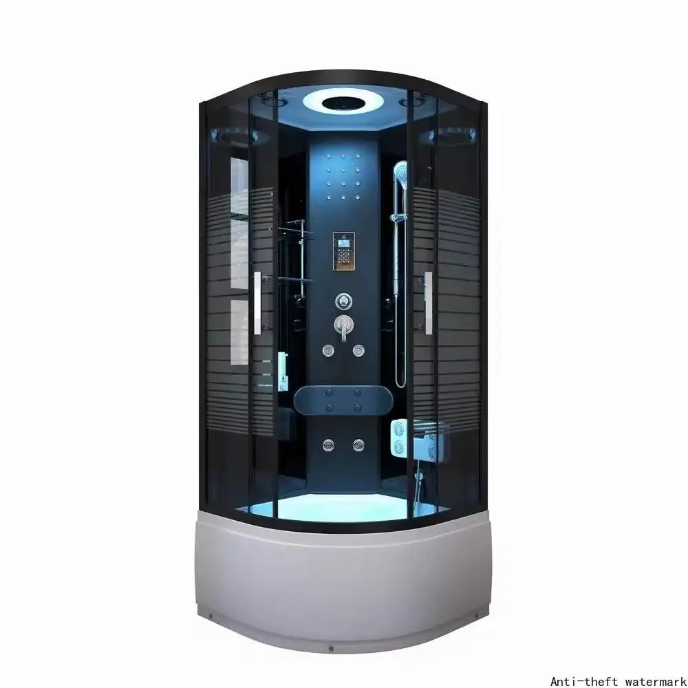 

Горячая новинка 2026: Стеклянная душевая кабина Whirlpool с гидромассажем и компьютерным управлением, паровая баня