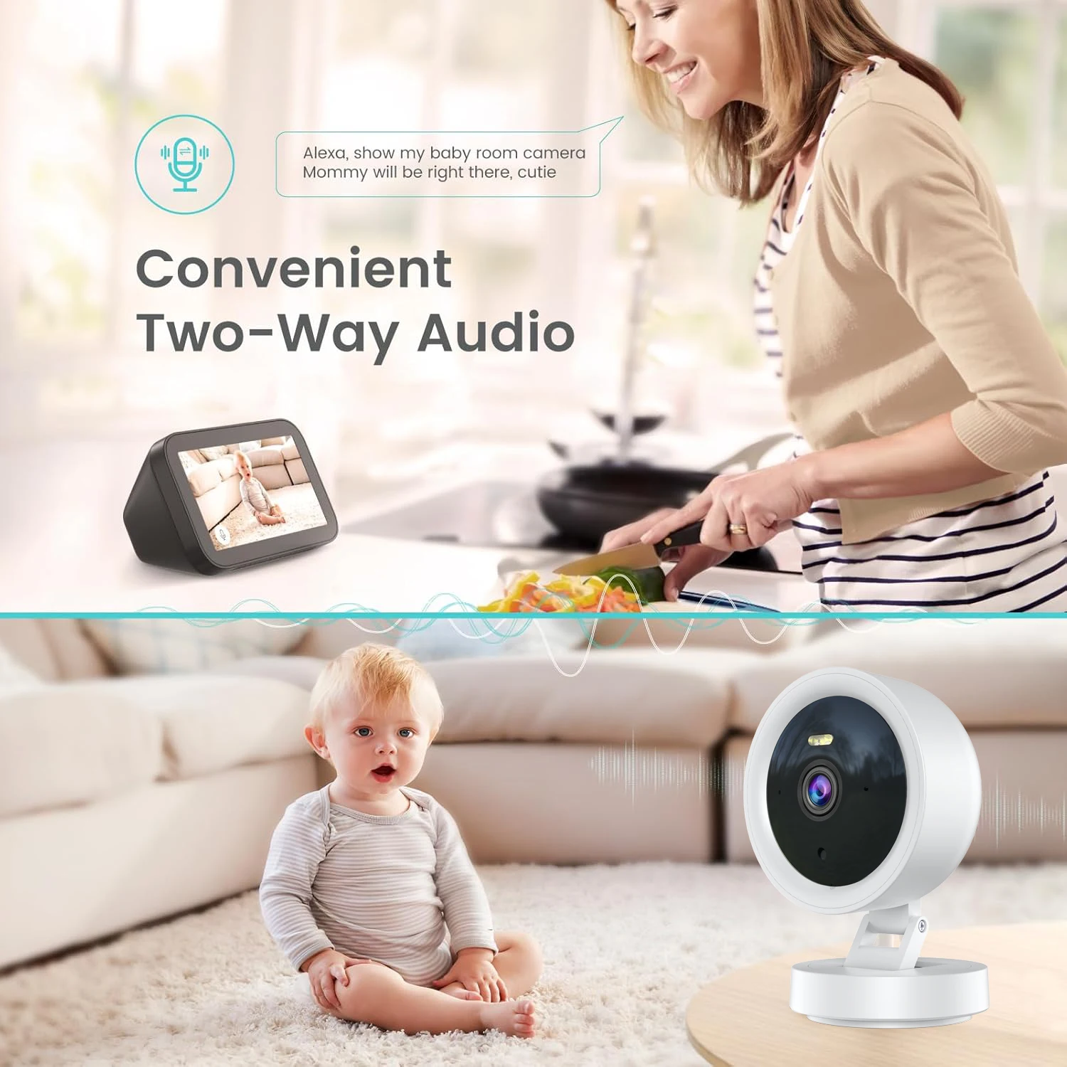 Magnetische Full HD draadloze bewakingscamera - Full Color nachtzicht, bidirectionele stem, bewegingsdetectie |   Zeer geschikt voor