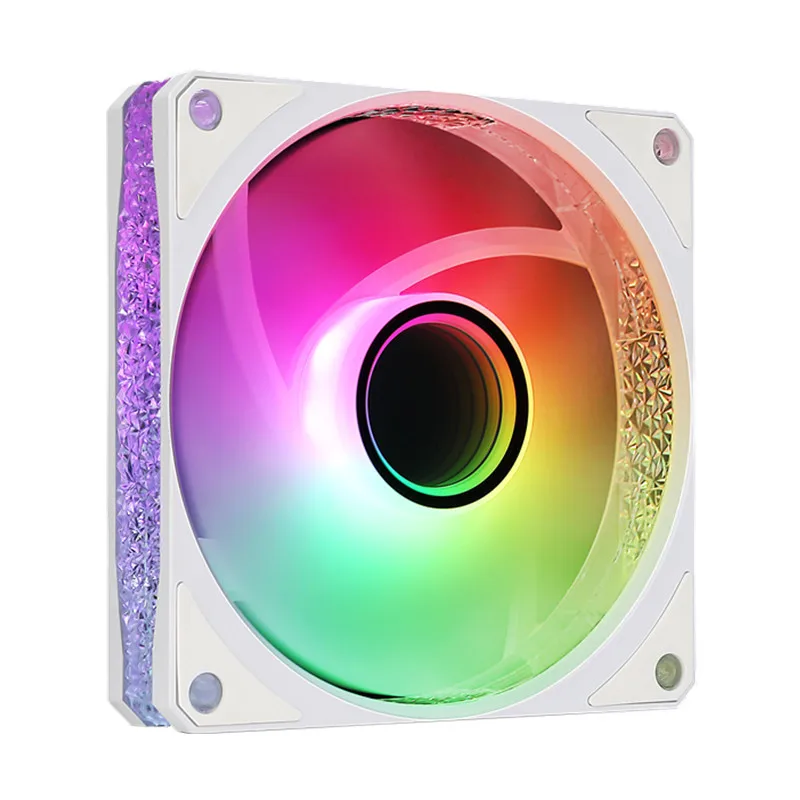 Desktop cooling fan 12CM computer 5v3 pin silent 12CMARGB crystal diamond CPU chassis fan luminous