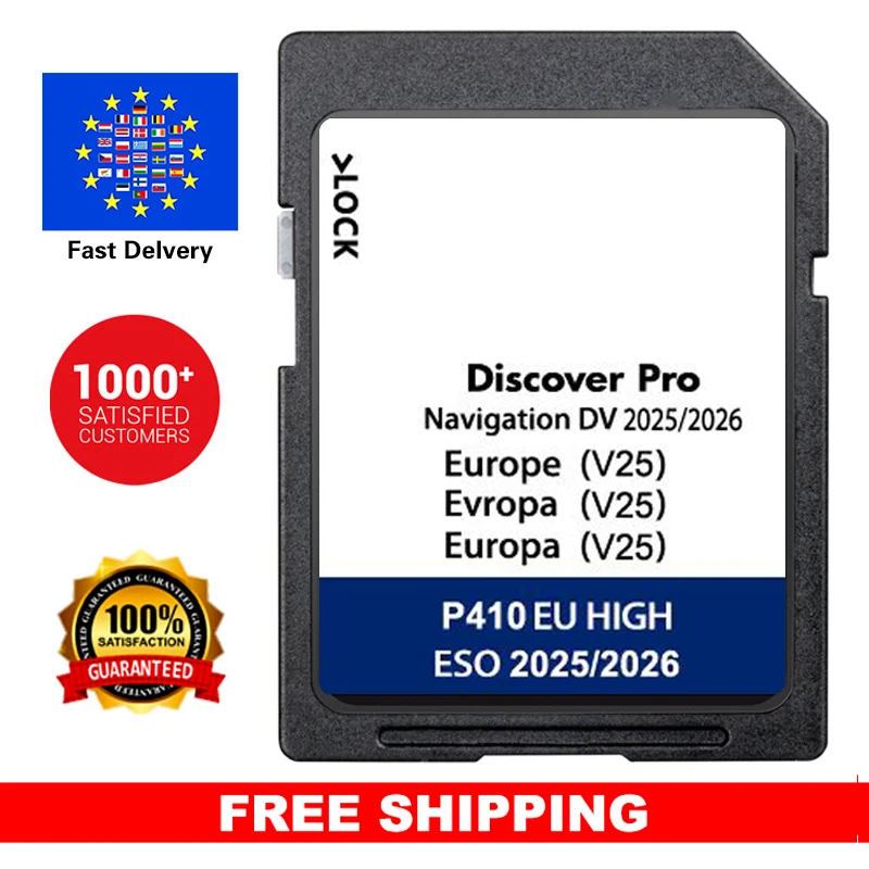 2025-2026 لشركة فولكس فاجن ديسكفور برو MIB1 MIB2 الملاحة DV V25 بطاقة SD 64GB 510919866CC المملكة المتحدة أوروبا خرائط Sat Nav بطاقة SD