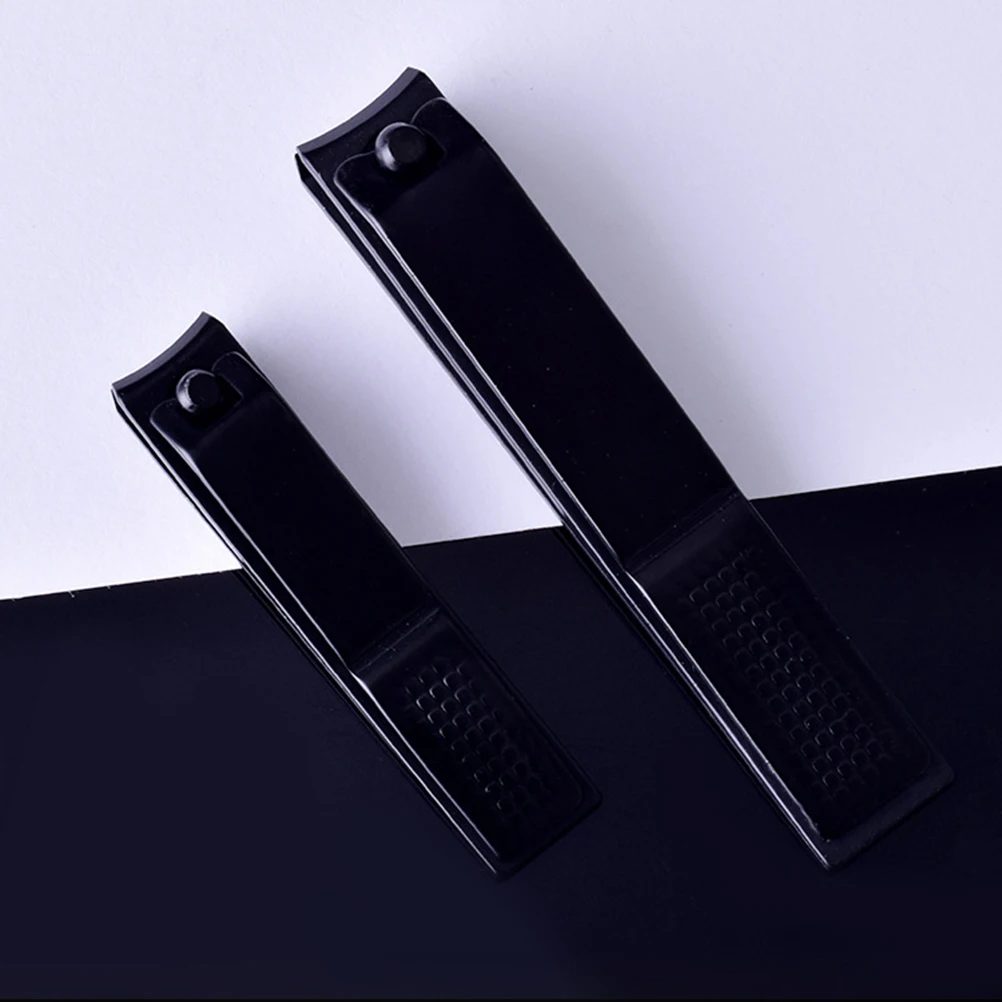 2Pcs Premium Manicure Tools Set Stainless Steel Nail Clippers for Fingernail Toenail Grooming Ergonomically Designed Handle