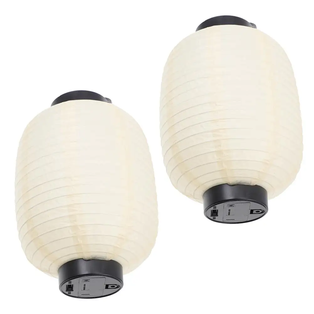 

2Pcs Folding Lanterns Winter Melon Shaped Paper Metal 15cmDx29cmH Decorative Hanging Solar Light for Bar Restaurant Party Gifts
