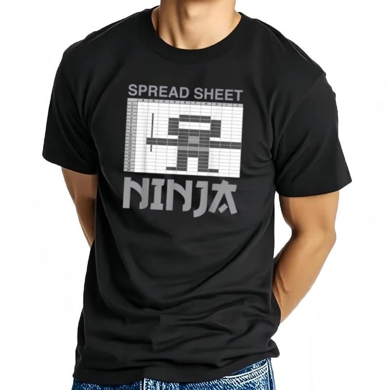 Spreadsheet Ninja-Camiseta divertida de oficina para hombres, Camisa de algodón de ocio, para amantes de los datos Excel, Europa
