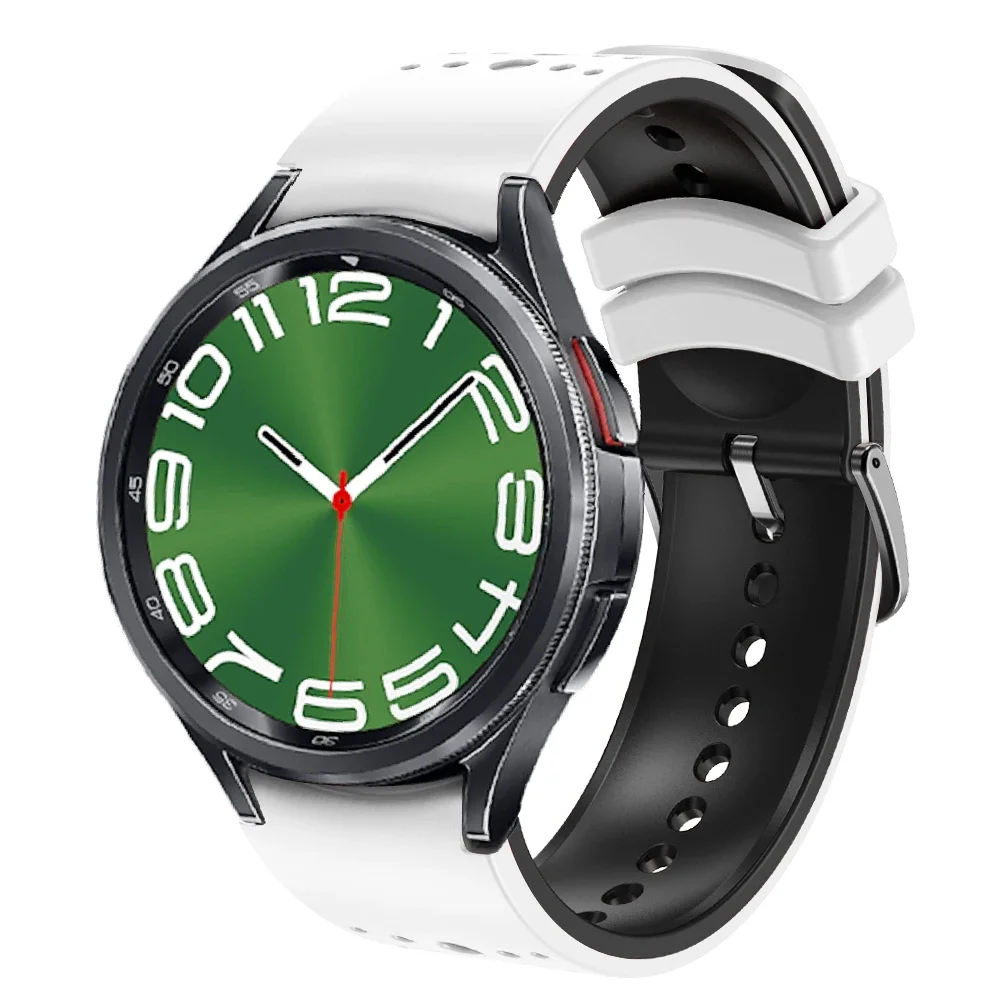 No Gap Silicone Strap For Samsung Galaxy Watch 7-6-5-4 44mm 40mm Classic 47mm 43mm Breathable Band Galaxy Watch Pro 45mm Correa