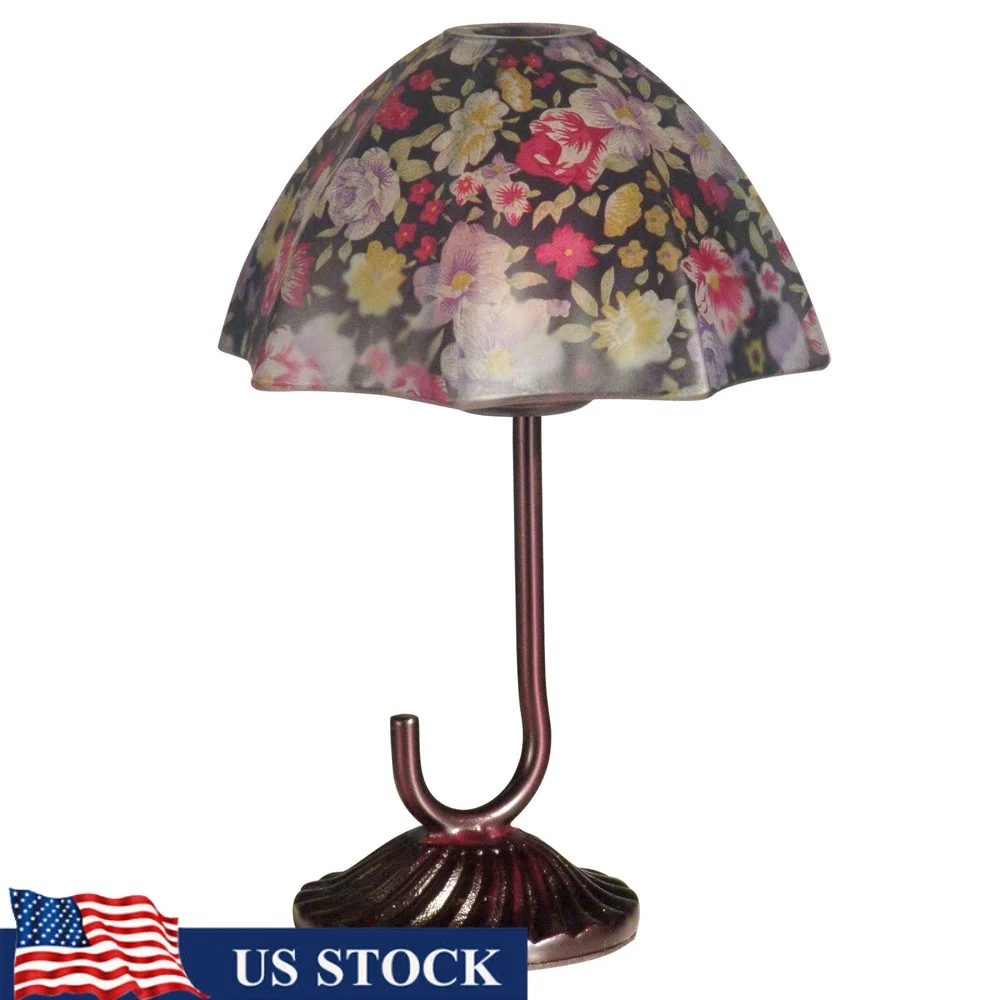 

Handcrafted 8.5 Inch Red Black Umbrella Votive Candle Holder Floral Pattern Indoor Decor Gift Candle Lovers