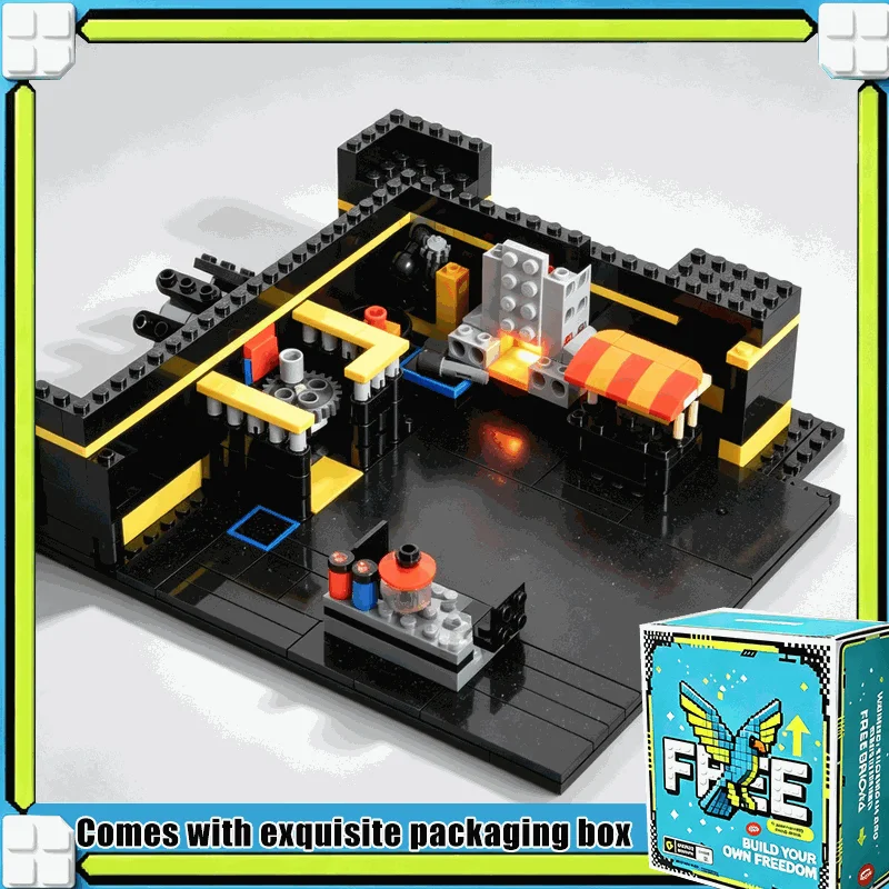 1711PCS Retro Arcade Fortress Building Blocks Classic Pixel Game Alternate Castle Model Custom Puzzle DIY Assembly Display Gift