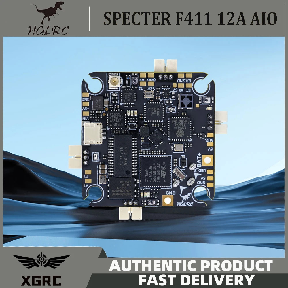 HGLRC SPECTER F411 12A AIO 비행 컨트롤러, 12A 4in 1 ESC 400mW UART ELRS 2.4G 2-4S, 25.5x25.5mm, RC FPV 프리스타일 드론용