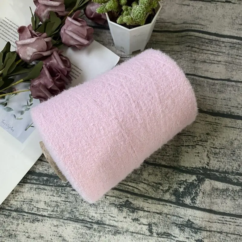 500g/unidad Hilo de mousse de malvavisco de 3 capas, Hilo esponjoso, Rollo de fieltro de lana, Pelo sintético de visón, Hilo ajustado para suéteres de muñecas de ganchillo hechos a mano