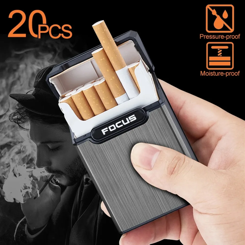 

20 Sticks Capacity Portable Cigarette Case Box Waterproof Moisture Proof Smoking Box Men's Smoking Holder Cigarette Accessories