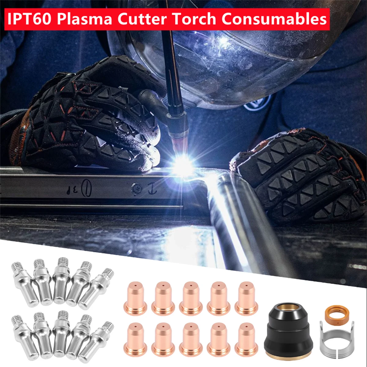 

PT-60 Plasma Cutting Consumables with Electrical Conductivity And Heat Resistance Suitable For PT-60 Series Welding Torches