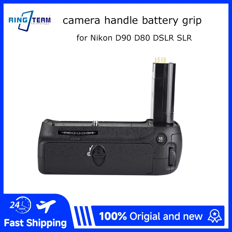 

MB-D80 Vertical Battery Grip Replacement for Nikon D90 D80 DSLR SLR Camera Works with EN-EL3e AA Battery Extended Shooting Time
