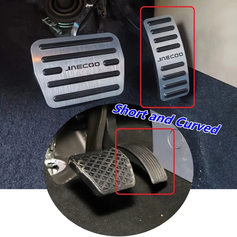 Für Jaecoo 5 6 7 J5 J6 J7 PHEV 2025 2026 Gaspedal-Bremspedal-Abdeckung Auto-Innenraum Metall Rutschfeste Fußpedalauflage Zubehör – Detail 2
