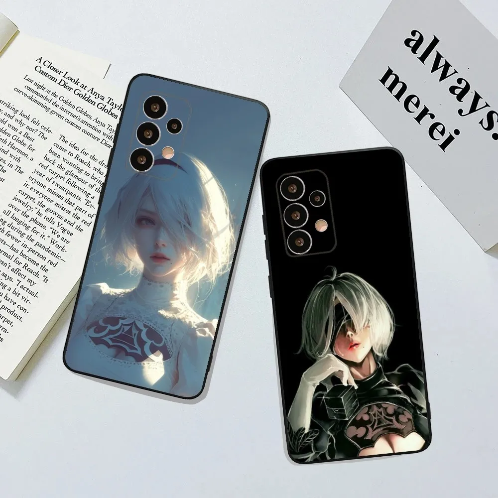 2B A- Automata N-NieR Phone Case For Samsung Galaxy A20,A21s,A22,A31,A32,A52,A53,A72,73,A80,A91Soft Black Cover