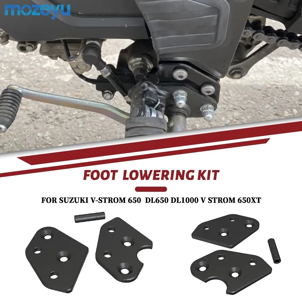 

Driver Pedal Foot Peg Lowering Kits For Suzuki V-Strom 650 DL650 DL1000 V Strom 650XT 2002- 2026 Footpeg Lowering Kit Stainless