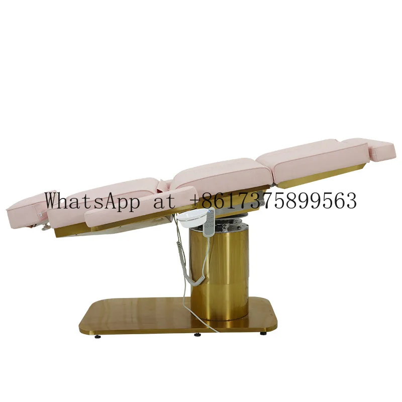 

Розовая кушетка для наращивания ресниц и косметологических процедур – 3-моторная электрическая регулируемая массажная SPA-кушетка для салонов