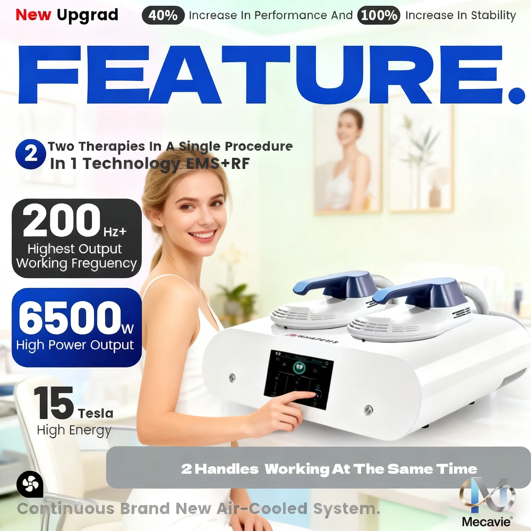 2025 NUEVO EMS RF Profesión Equipo de belleza corporal Pérdida de peso Estiramiento de glúteos Máquina de estiramiento muscular corporal Quema de grasa