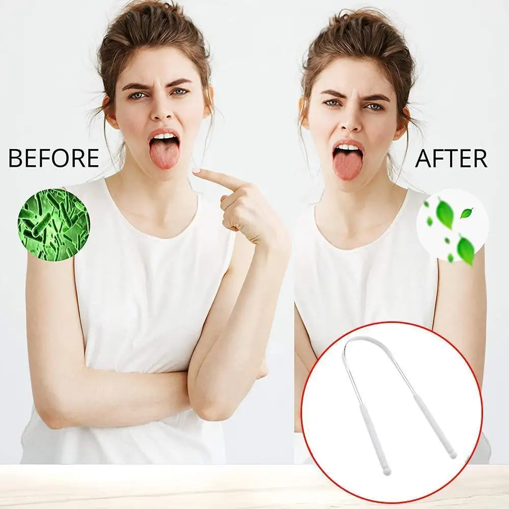 Stainless Steel Tongue Scraper Oral Tongue Cleaner Brush Tongue Toothbrush Oral Hygiene High Quality Tounge Scraper