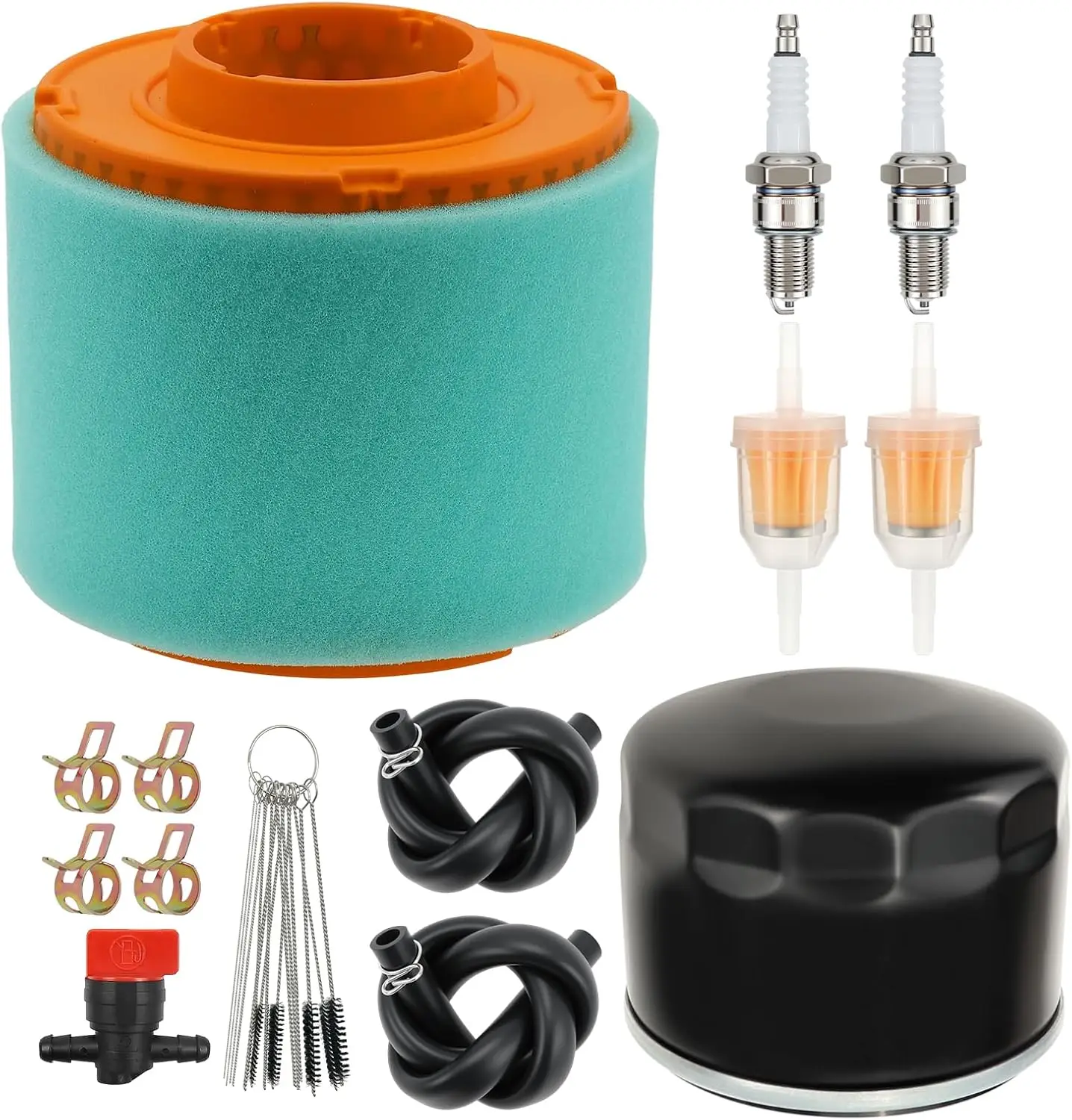 Air Filter Tune Up Kit with Oil Filter Fuel Pump for B&S 295000 305000 356000 Series Engine Fit BS 295342 295346 305442 305446