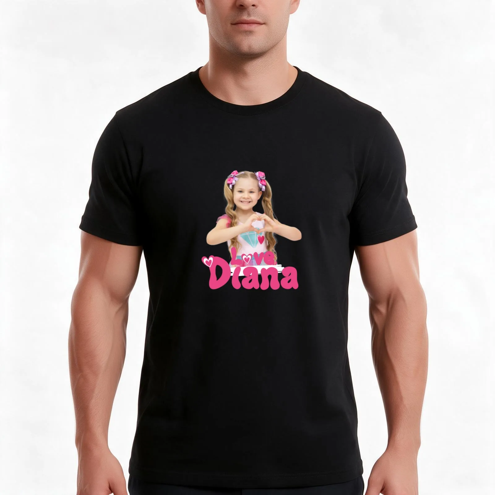 best selling The Kids Diana Show Diana,Kids Diana Show  Cute Love Diana T-Shirt Summer Casual Cotton Tee Unisex Men Women