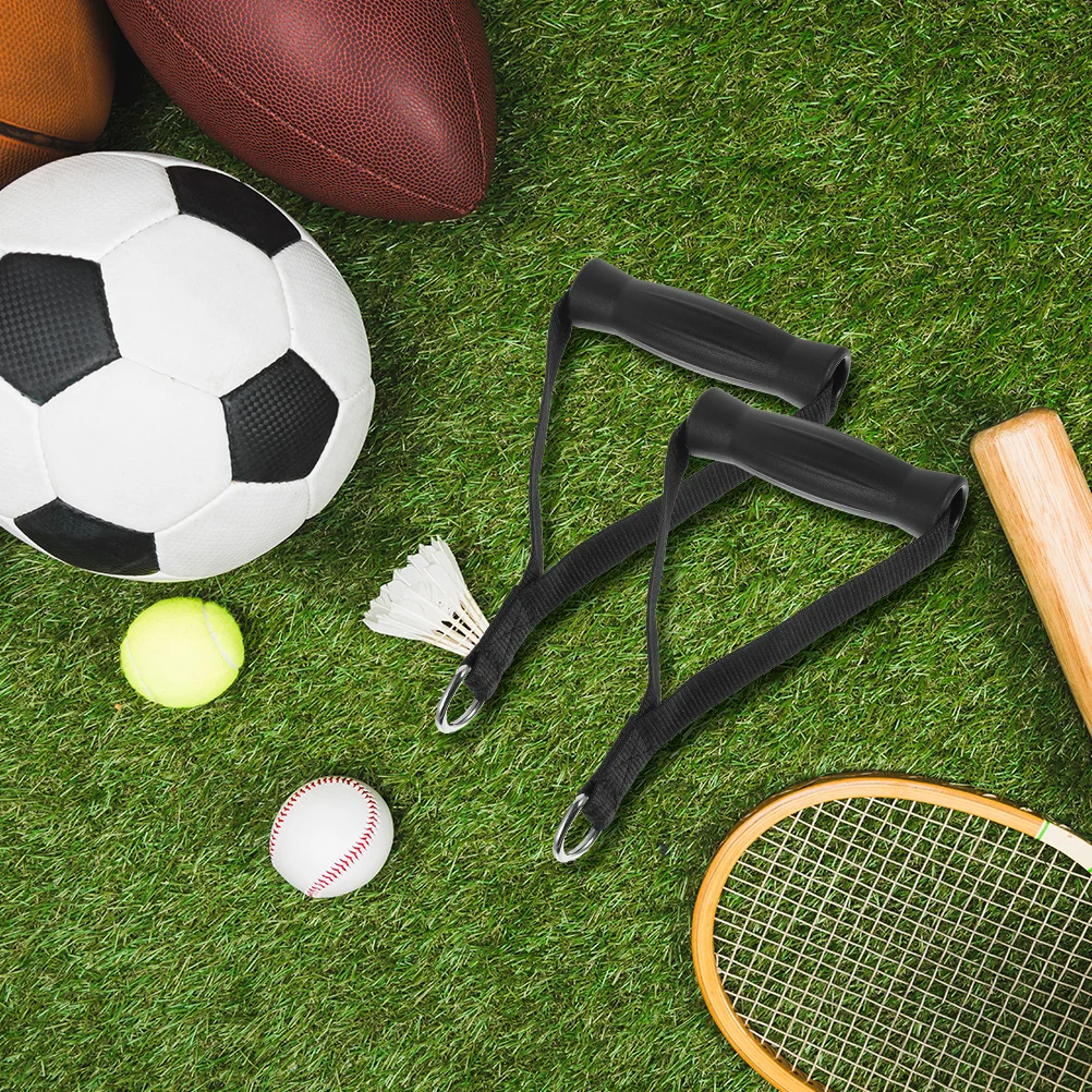 

2Pcs Fitness Pull Rope Handles Sturdy PP PVC Strength Training Arm Grip Biceps Exercise Workout Strap Gym Accessories