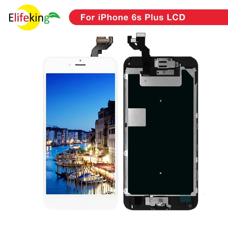

5PCS/Lot No Dead Pixel Display for iPhone 6s plus LCD Screen Replacement with Good 3D Touch with Home Button and Front Camera