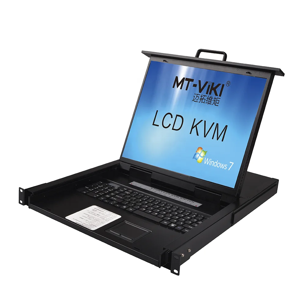 19" LCD IP KVM Console 8 Port VGA + 8-Pack Cables,  Rack KVM Console Drawer, LCD KVM Switch Over Remote IP view 5