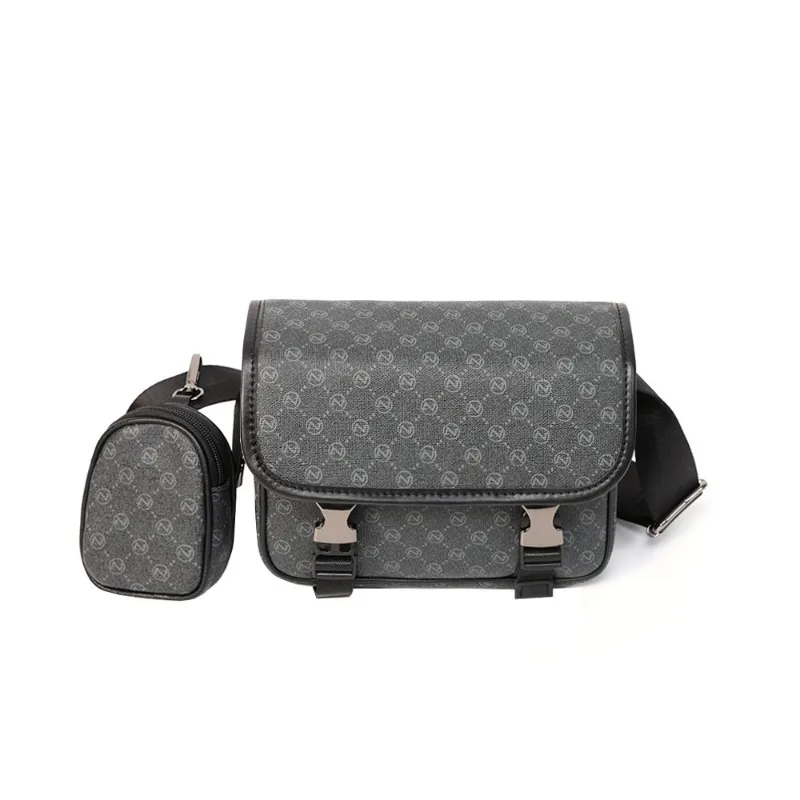 

New 3 in 1 Crossbody Bags Men Fashion Plaid Letter Printed Men's Crossbody Bag Waterproof Flap Messenger Bag Male Shoulder Bags