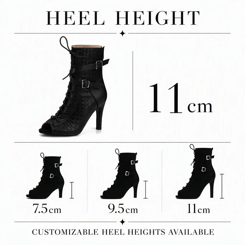 Women Shoes Sexy Short Boots Girls Latin Dance Boot Pole Shoes Ladies Ballroom Shoes Modern Dancing Shoes Salsa Party High Heels